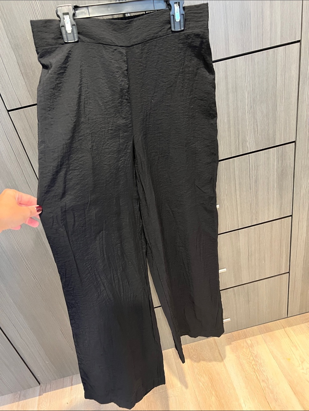 RACHEL Rachel Roy Black Wide-Leg Dress Pants